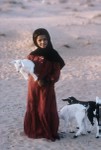 Girl with goats