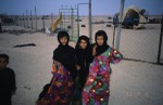 Girls camped near Haima in order to attend school
