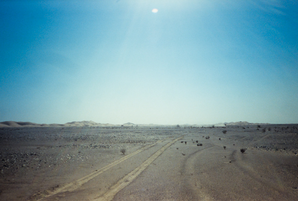 Sand dunes of the Empty Quarter in the distance