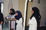 Seventh year medical students making presentations