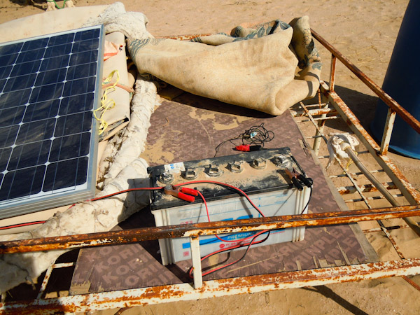Solar panels for generating electricity - charging up battery
